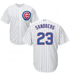 Youth Majestic Chicago Cubs #23 Ryne Sandberg Authentic White Home Cool Base MLB Jersey