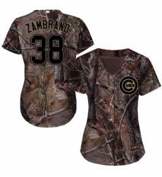 Women's Majestic Chicago Cubs #38 Carlos Zambrano Authentic Camo Realtree Collection Flex Base MLB Jersey