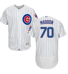 Men's Majestic Chicago Cubs #70 Joe Maddon White Home Flex Base Authentic Collection MLB Jersey