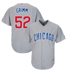 Youth Majestic Chicago Cubs #52 Justin Grimm Authentic Grey Road Cool Base MLB Jersey