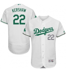 Men's Majestic Los Angeles Dodgers #22 Clayton Kershaw White Celtic Flexbase Authentic Collection MLB Jersey