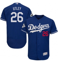 Men's Majestic Los Angeles Dodgers #26 Chase Utley Authentic Royal Blue Alternate 2017 World Series Bound Flex Base MLB Jersey