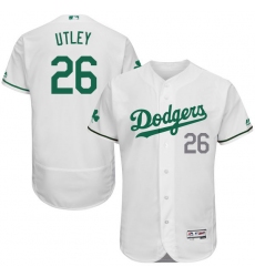 Men's Majestic Los Angeles Dodgers #26 Chase Utley White Celtic Flexbase Authentic Collection MLB Jersey
