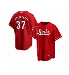 Men's Cincinnati Reds #37 Tyler Stephenson Red MLB Cool Base Nike Jersey
