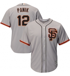 Men's Majestic San Francisco Giants #12 Joe Panik Replica Grey Road 2 Cool Base MLB Jersey