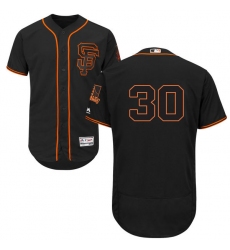 Men's Majestic San Francisco Giants #30 Orlando Cepeda Black Alternate Flex Base Authentic Collection MLB Jersey