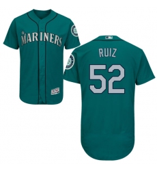Men's Majestic Seattle Mariners #52 Carlos Ruiz Teal Green Flexbase Authentic Collection MLB Jersey
