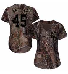 Women's Majestic New York Mets #45 Zack Wheeler Authentic Camo Realtree Collection Flex Base MLB Jersey