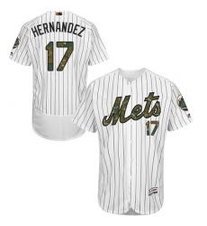 Men's Majestic New York Mets #17 Keith Hernandez Authentic White 2016 Memorial Day Fashion Flex Base MLB Jersey