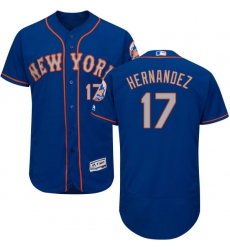 Men's Majestic New York Mets #17 Keith Hernandez Royal/Gray Alternate Flex Base Authentic Collection MLB Jersey