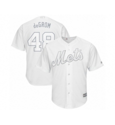 Men's New York Mets #48 Jacob deGrom  deGrom  Authentic White 2019 Players Weekend Baseball Jersey