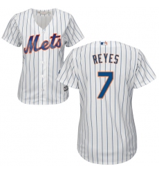Women's Majestic New York Mets #7 Jose Reyes Authentic White Home Cool Base MLB Jersey