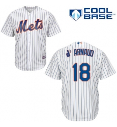 Youth Majestic New York Mets #18 Travis d'Arnaud Replica White Home Cool Base MLB Jersey