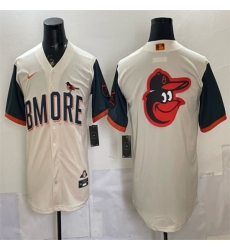 Men's Baltimore Orioles Team Big Logo Natural 2026 City Connect Stadium Stitched Baseball Jersey