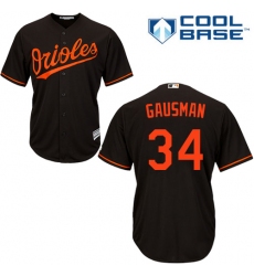 Youth Majestic Baltimore Orioles #34 Kevin Gausman Replica Black Alternate Cool Base MLB Jersey