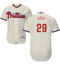 Men's Majestic Philadelphia Phillies #29 John Kruk Cream Alternate Flex Base Authentic Collection MLB Jersey