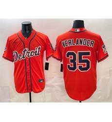 Men's Detroit Tigers #35 Justin Verlander Orange 2026 Cool Base Stitched Baseball Jersey