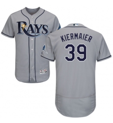 Men's Majestic Tampa Bay Rays #39 Kevin Kiermaier Grey Road Flex Base Authentic Collection MLB Jersey