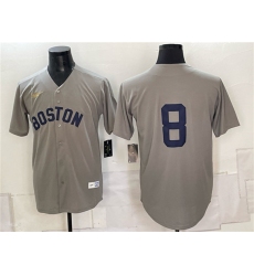 Men's Boston Red Sox #8 Carl Yastrzemski Grey Cooperstown Collection Limited Stitched Baseball Jersey