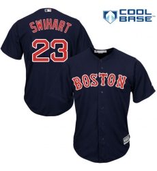 Men's Majestic Boston Red Sox #23 Blake Swihart Replica Navy Blue Alternate Road Cool Base MLB Jersey