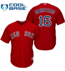 Youth Majestic Boston Red Sox #16 Andrew Benintendi Replica Red Alternate Home Cool Base MLB Jersey