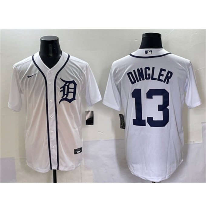 Men's Detroit Tigers #13 Dillon Dingler Cool Base Stitched Baseball Jersey