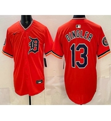 Men's Detroit Tigers #13 Dillon Dingler Orange Limited Jersey