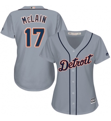 Women's Majestic Detroit Tigers #17 Denny McLain Authentic Grey Road Cool Base MLB Jersey