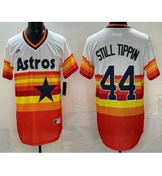 Men's Houston Astros #44 Still Tippin Orange Rainbow Cooperstown Stitched Cool Base Jersey