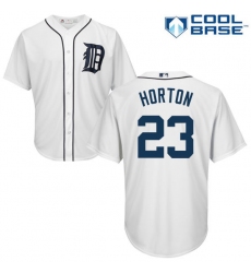 Men's Majestic Detroit Tigers #23 Willie Horton Replica White Home Cool Base MLB Jersey