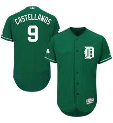 Men's Majestic Detroit Tigers #9 Nick Castellanos Green Celtic Flexbase Authentic Collection MLB Jersey