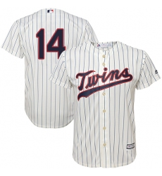 Men's Majestic Minnesota Twins #14 Kent Hrbek Replica Cream Alternate Cool Base MLB Jersey