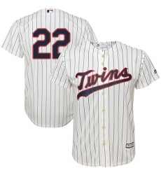 Men's Majestic Minnesota Twins #22 Miguel Sano Replica Cream Alternate Cool Base MLB Jersey