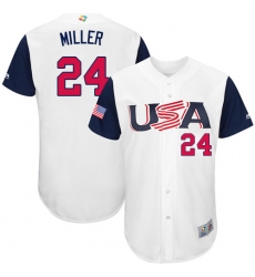 Youth USA Baseball Majestic #24 Andrew Miller White 2017 World Baseball Classic Authentic Team Jersey