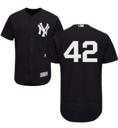 Men's Majestic New York Yankees #42 Mariano Rivera Navy Blue Alternate Flex Base Authentic Collection MLB Jersey