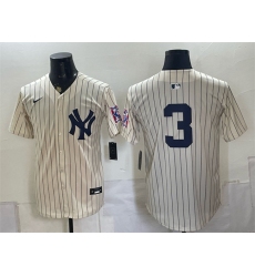 Men's New York Yankees #3 Babe Ruth Cream 2026 Field of Dreams Stadium Stitched Baseball Jersey