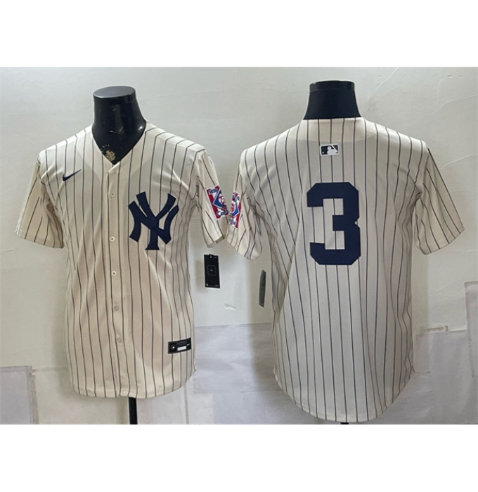 Men's New York Yankees #3 Babe Ruth Cream 2026 Field of Dreams Stadium Stitched Baseball Jersey