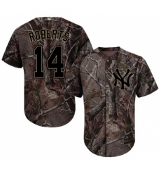 Men's Majestic New York Yankees #14 Brian Roberts Authentic Camo Realtree Collection Flex Base MLB Jersey