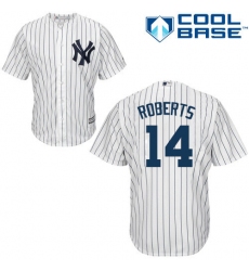 Youth Majestic New York Yankees #14 Brian Roberts Authentic White Home MLB Jersey