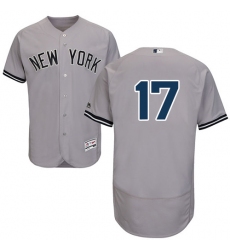 Men's Majestic New York Yankees #17 Matt Holliday Grey Flexbase Authentic Collection MLB Jersey
