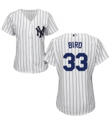 Women's Majestic New York Yankees #33 Greg Bird Authentic White Home MLB Jersey
