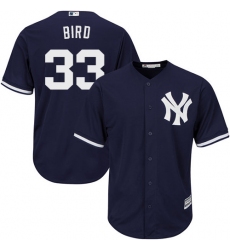 Youth Majestic New York Yankees #33 Greg Bird Replica Navy Blue Alternate MLB Jersey