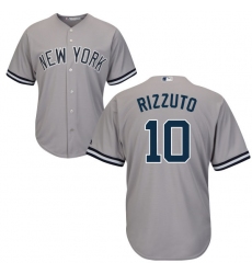 Youth Majestic New York Yankees #10 Phil Rizzuto Authentic Grey Road MLB Jersey