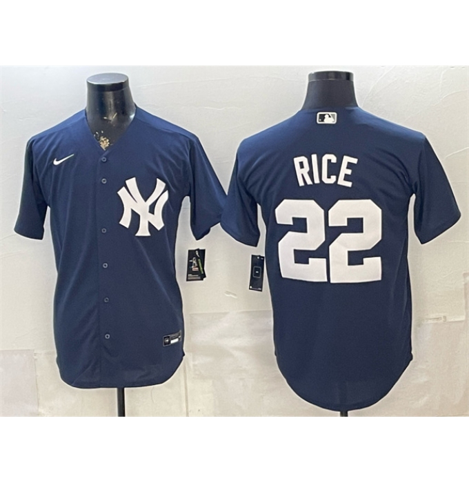 Men's New York Yankees #22 Ben Rice Navy Stitched Baseball Jersey