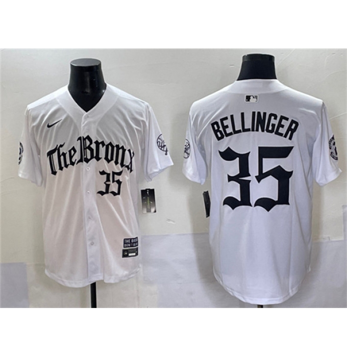 Men's New York Yankees #35 Cody Bellinger White 'Gothic Legacy Edition' Vapor Premier Limited Stitched Baseball Jersey