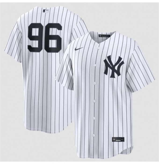 Men's New York Yankees #96 George Lombard Jr White No Name Home Limited Stitched Baseball Jersey
