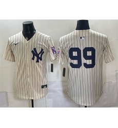 Men's New York Yankees #99 Aaron Judge Cream 2026 Field of Dreams Stadium Stitched Baseball Jersey