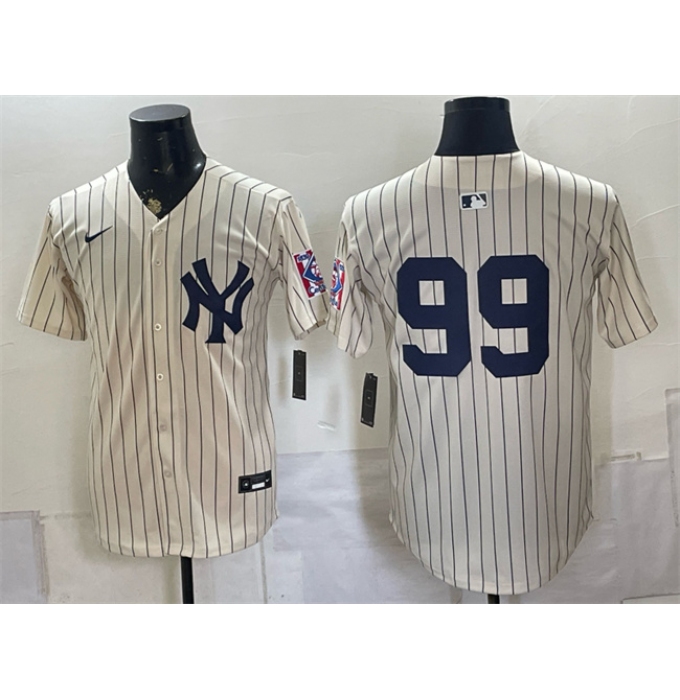 Men's New York Yankees #99 Aaron Judge Cream 2026 Field of Dreams Stadium Stitched Baseball Jersey
