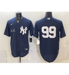 Men's New York Yankees x KAWS #99 Aaron Judge Navy Stadium Stitched Baseball Jersey