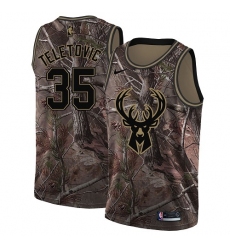 Women's Nike Milwaukee Bucks #35 Mirza Teletovic Swingman Camo Realtree Collection NBA Jersey